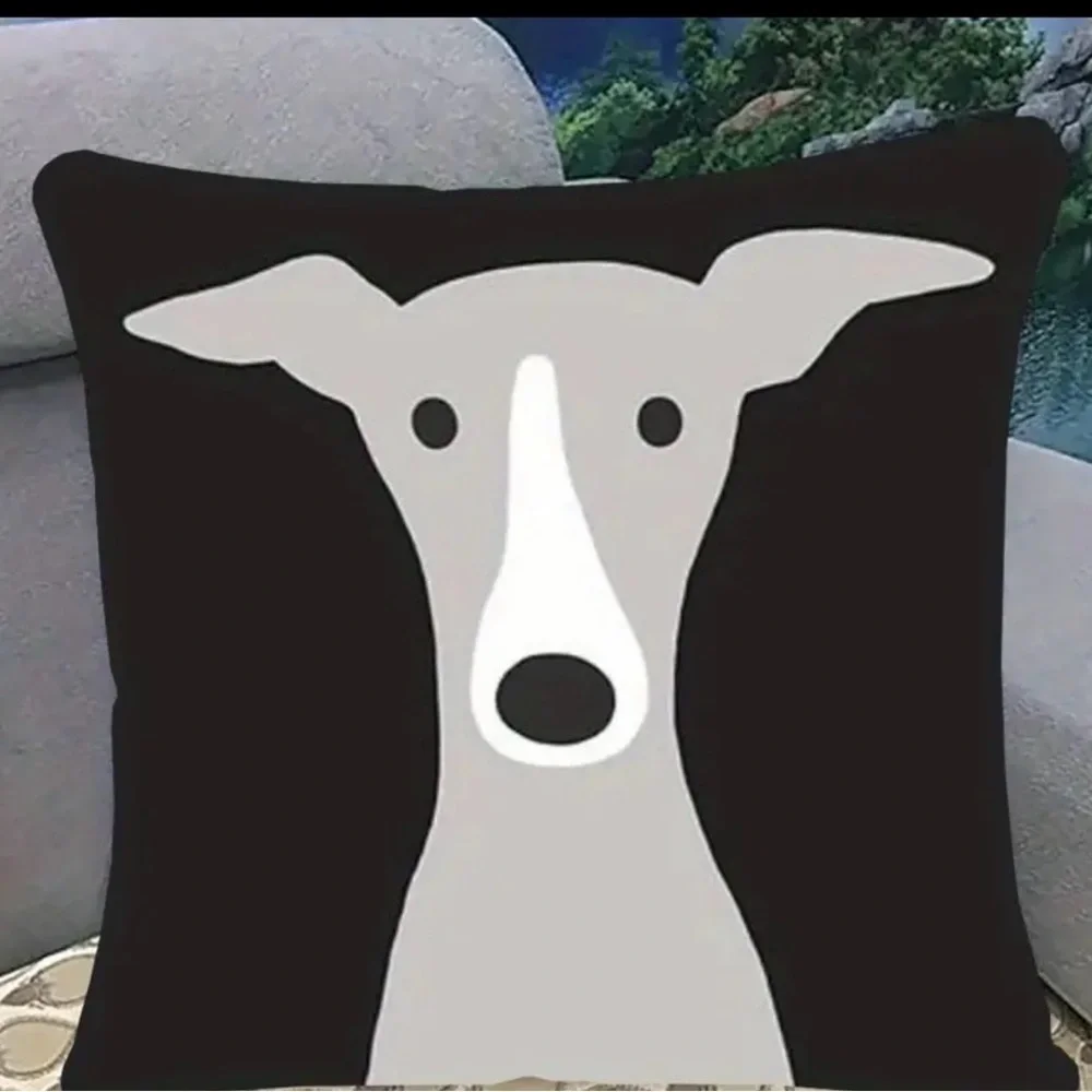 New Throw Pillow Cover Greyhound IG Sighthound Whippet Dog 18x18